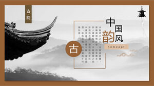 Download the PPT template of classical Chinese style against the background of ancient Chinese architecture