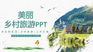 Descărcare gratuită a șablonului PPT pentru turismul rural verde și frumos