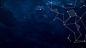 السماء الزرقاء المرصعة بالنجوم ، الخطوط المنقطة البيضاء ، صورة خلفية PPT