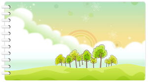 Six sets of warm cartoon style PPT background images for free download