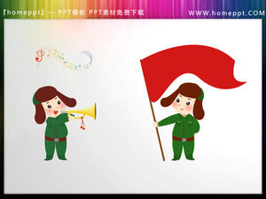 ดาวน์โหลดวัสดุ PPT แนวการ์ตูนเจ็ดชุดสำหรับการเรียนรู้ Lei Feng