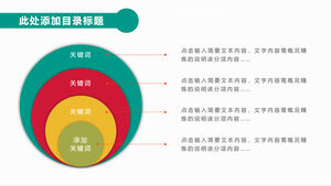 Gráfico PPT de relación de inclusión circular de cuatro capas