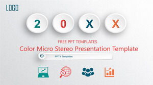 Plantilla de PowerPoint gratuita para Color Micro Stereo