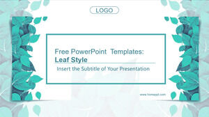 Бесплатный шаблон Powerpoint для листьев