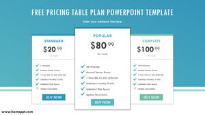 Kostenlose Powerpoint-Vorlage für Abonnementgebühren Blau