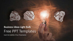 사업 아이디어 전구를 위한 무료 파워포인트 템플릿