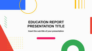 Modèle Powerpoint gratuit pour le rapport sur l'éducation