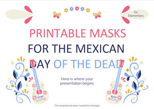 小学墨西哥亡灵节的可打印面具