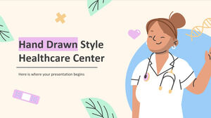 Centro de salud de estilo dibujado a mano
