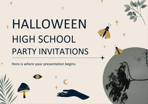 Invitații pentru petrecerea liceului de Halloween