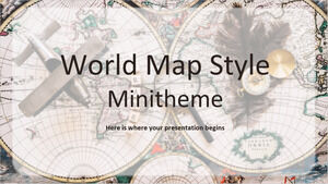 Minitheme im Stil der Weltkarte