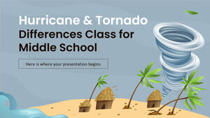 Clasă de diferențe între uragane și tornade pentru școala medie
