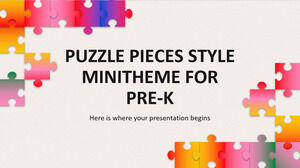 Pre-K için Puzzle Pieces Stil Mini Tema