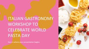 Atelier de gastronomie italienne pour célébrer la Journée mondiale des pâtes