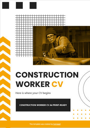 CV de trabajador de la construcción
