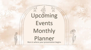 Upcoming Events Monthly Planner