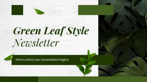 Buletin informativ Green Leaf Style