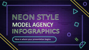 Infografice pentru agenția de modele în stil neon