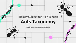 Lise Biyoloji Konusu: Karınca Taksonomisi