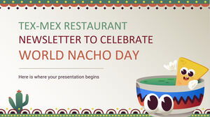 Newsletter du restaurant Tex-Mex pour célébrer la Journée mondiale du nacho