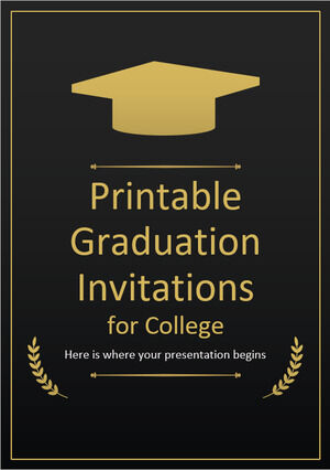 大学の印刷可能な卒業招待状