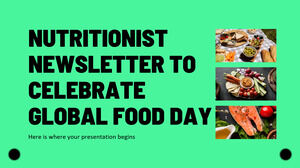世界食料デーを祝う栄養士のニュースレター