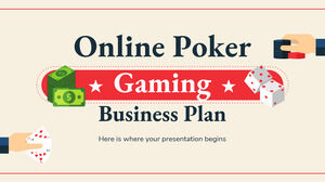 Geschäftsplan für Online-Pokerspiele