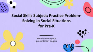 Disciplina de Habilidades Sociais: Prática de Resolução de Problemas em Situações Sociais para Pré-K