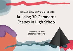 แผ่นงานพิมพ์ภาพวาดทางเทคนิค: สร้างรูปทรงเรขาคณิต 3 มิติในโรงเรียนมัธยม