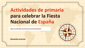 スペインのナショナルデーを祝うための初歩的な活動