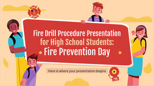 고등학생을 위한 소방 훈련 절차 슬라이드: 화재 예방의 날