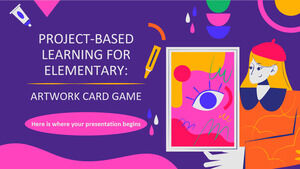 초등학교를 위한 프로젝트 기반 학습: 삽화 카드 게임