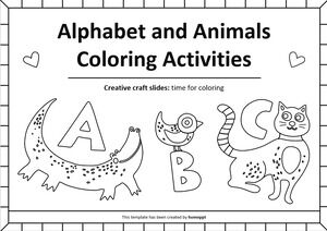 Attività da colorare con alfabeto e animali