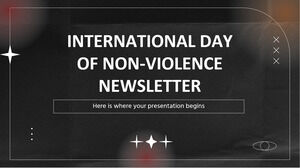 Newsletter zum Internationalen Tag der Gewaltlosigkeit