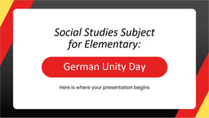 Materia di studi sociali per la scuola elementare: Giornata dell'Unità Tedesca