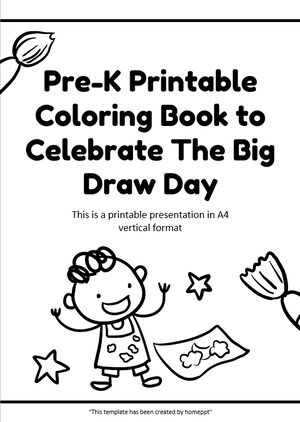 สมุดระบายสี Pre-K ที่พิมพ์ได้เพื่อฉลองวันจับรางวัลใหญ่
