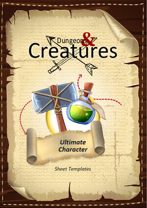 Dungeons and Creatures: 궁극의 캐릭터 시트 템플릿