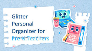 Glitter Personal Organizer สำหรับครู Pre-K