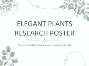 エレガントな植物研究ポスター