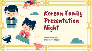 Noite de apresentação da família coreana