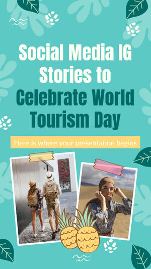 Histoires IG sur les médias sociaux pour célébrer la Journée mondiale du tourisme