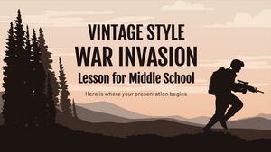 Pelajaran Invasi Perang Gaya Vintage untuk Sekolah Menengah