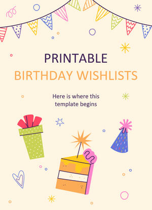 Printable Birthday Wishlists