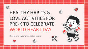 Hábitos saudáveis ​​e atividades amorosas para pré-escolares para comemorar o Dia Mundial do Coração