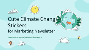 Simpatici adesivi sui cambiamenti climatici per la newsletter di marketing