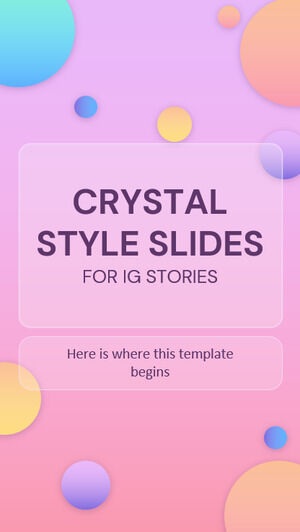 Diapositivas de estilo de cristal para historias de IG