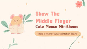 Mostrar el dedo medio - Minitema lindo del ratón