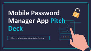 Aplicația Mobile Password Manager Pitch Deck