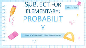 Sujet de mathématiques pour le primaire - 5e année : Probabilité