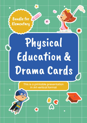 Pachet de carduri de educație fizică și dramă pentru elementar